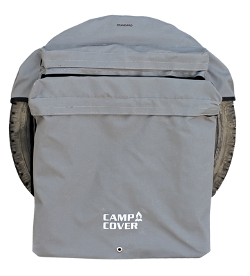 Camp Cover Reserveradabdeckung mit zwei Taschen Safari Style 31" Charcoal